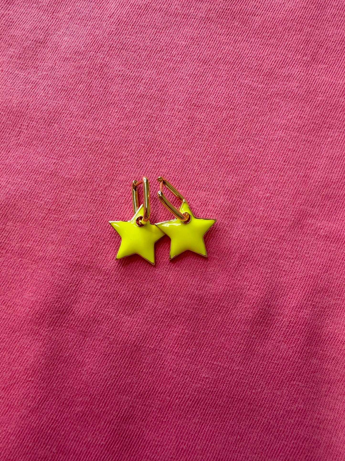 Star Hoop Earrings (3 Color Options)