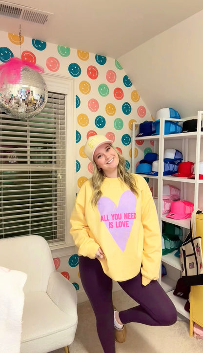 All You Need You is Love Crewneck (S-2XL)