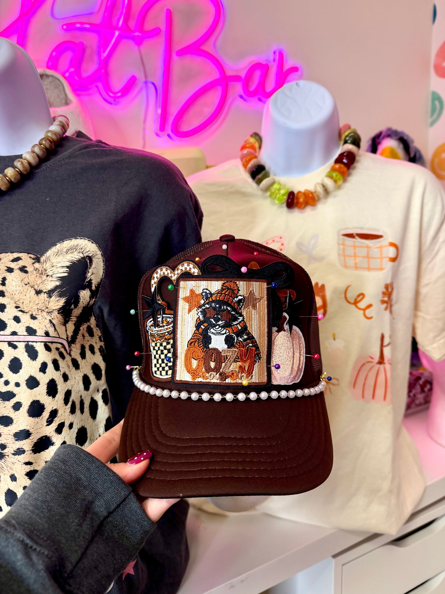 Cozy Season Brown Premade Trucker Hat | Adult