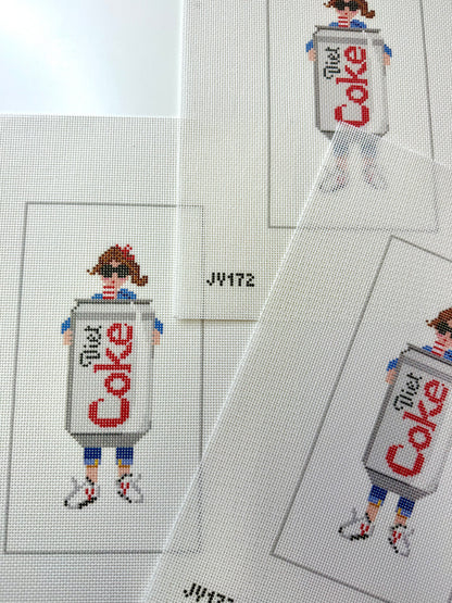 Emotional Support Diet Coke Needlepoint Canvas | 18 Mesh