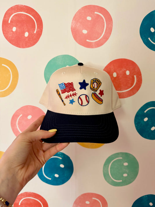 Navy Game Day Embroidered Trucker Hat