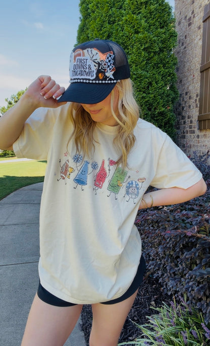 Game Day Football Doodles T-Shirt | (M-2XL)