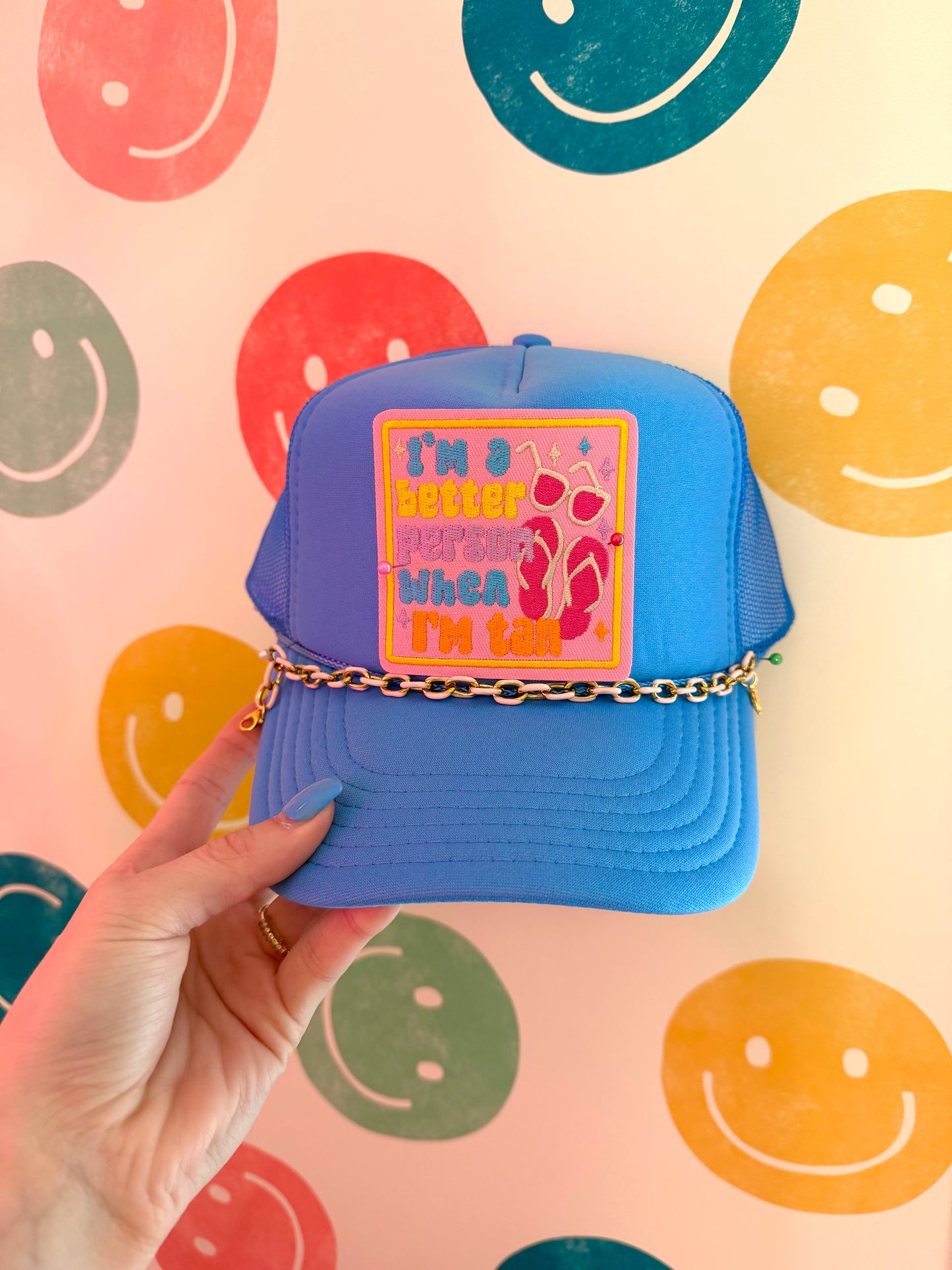 I'm a Better Person When I'm Tan Trucker Hat | Adult