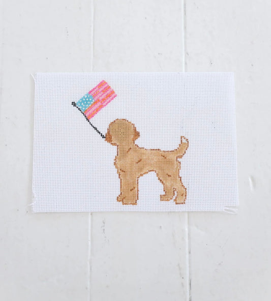 Winnie Belle Watercolor Needlepoint Canvas | 18 Mesh