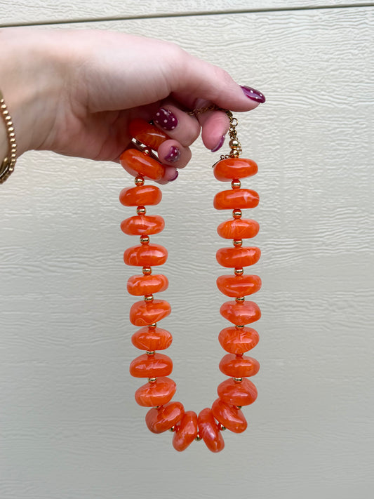 HalloQueen Orange Necklace | 15 in.