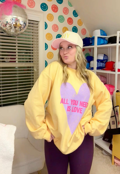 All You Need You is Love Crewneck (S-2XL)