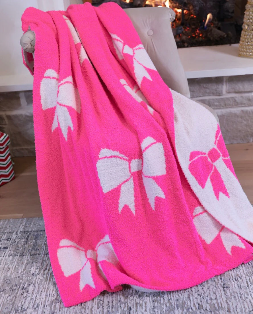 Pink Bow Blanket