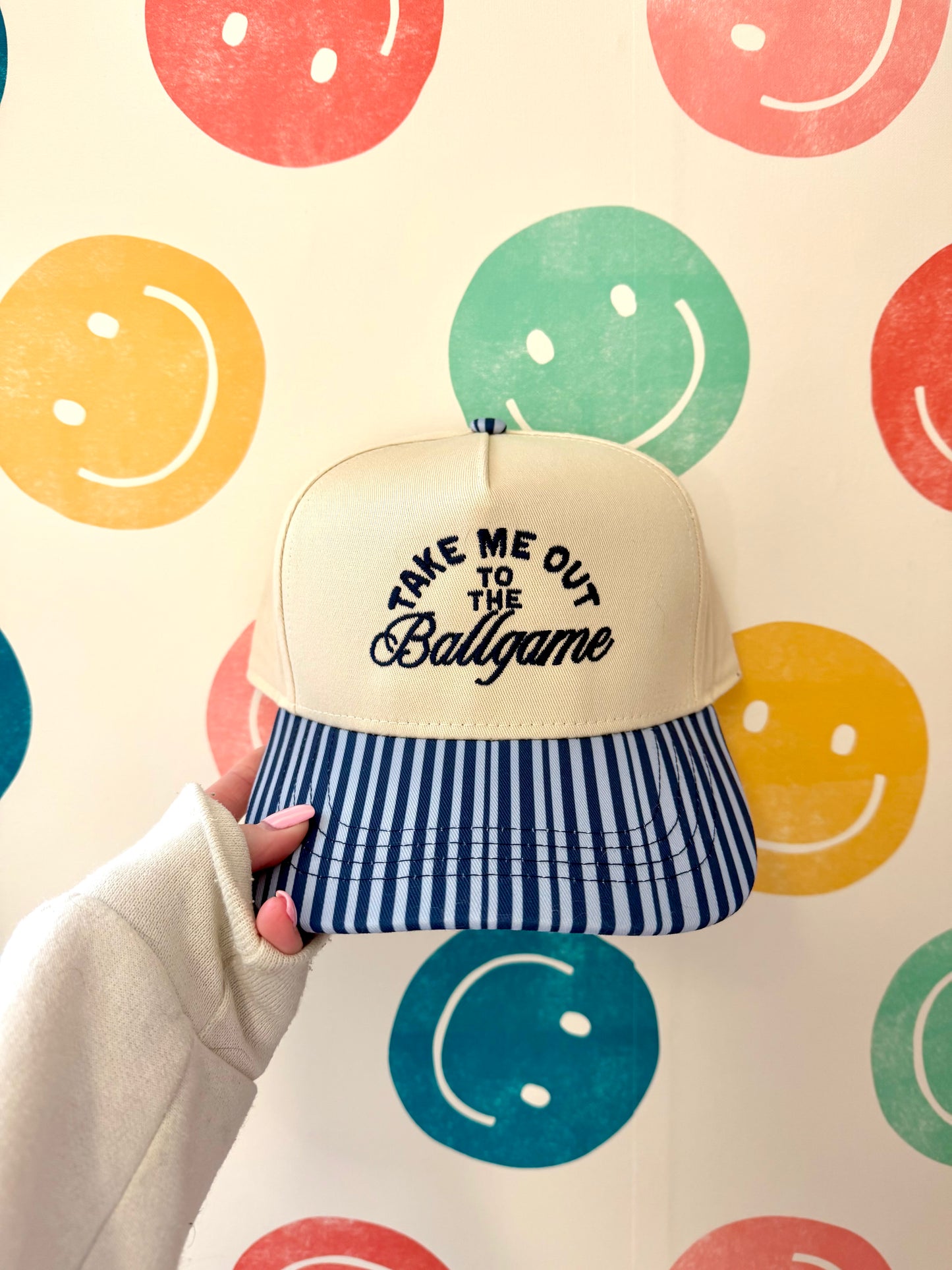 Take Me Out To The Ballgame-Baseball Trucker Hat (2 Color Options)