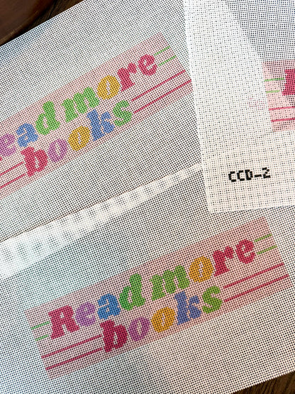 Read More Books Needlepoint Canvas | 18 Mesh