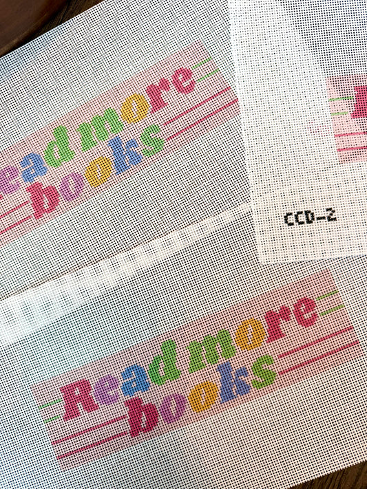 Read More Books Needlepoint Canvas | 18 Mesh