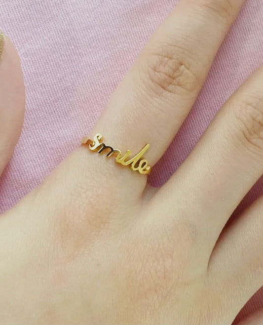 Gold Phrase Rings