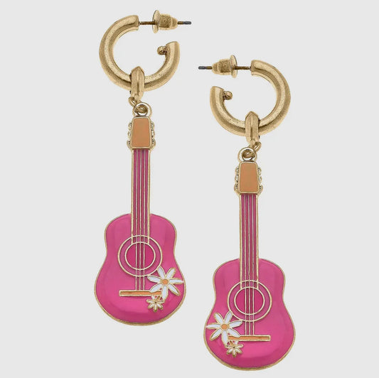 Guitar Hoop Earrings