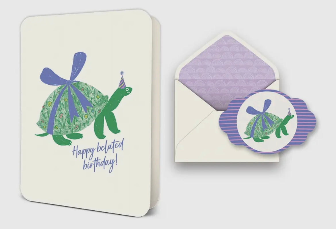 Happy Belated Birthday Deluxe Greeting Card