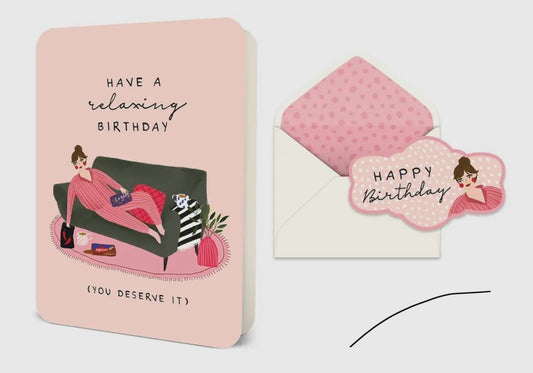 Have A Relaxing Birthday Deluxe Greeting Card