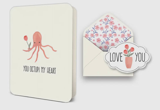 You Octupi My Heart Deluxe Greeting Card