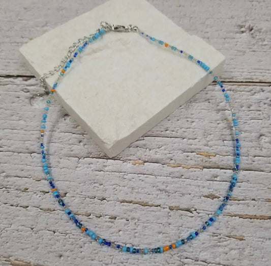 Beaded Necklace | Blue