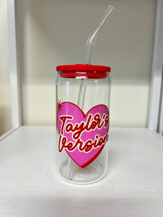"Taylor's Version" Glass Cup