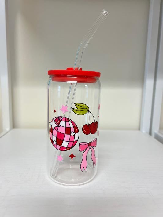 Trendy Girl Glass Cup