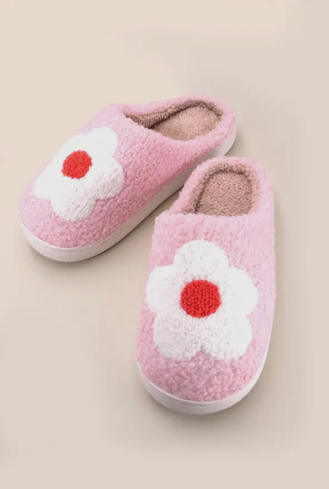 Pink Flower Slippers