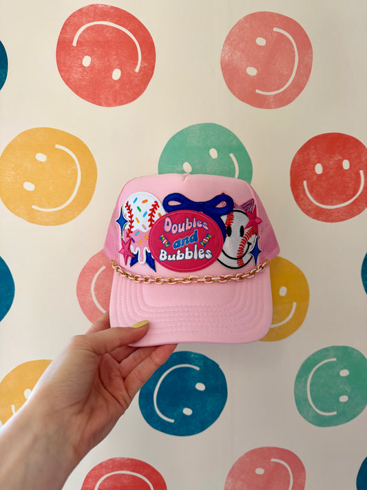 Pink Doubles & Bubbles Trucker Hat | Adult