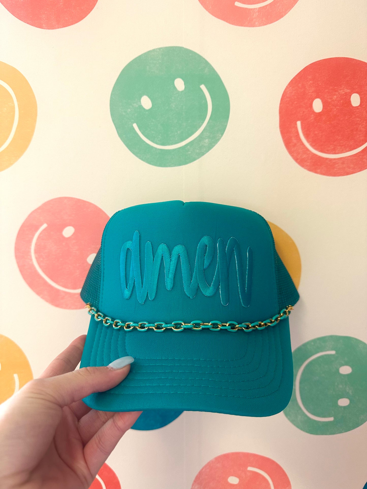 Cursive Amen Trucker Hat (5 color options)