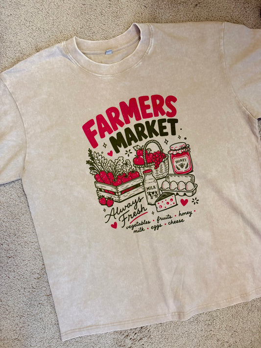 Farmers Market, Always Fresh Boxy Graphic T-Shirt (S-2XL)