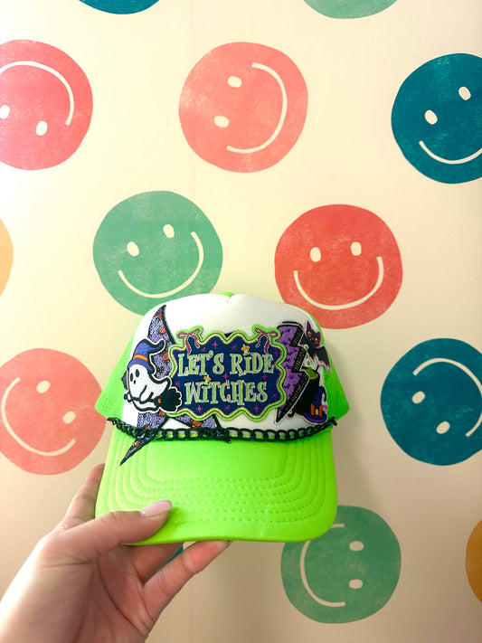 Let's Ride Witches Trucker Hat (Glow in the Dark)