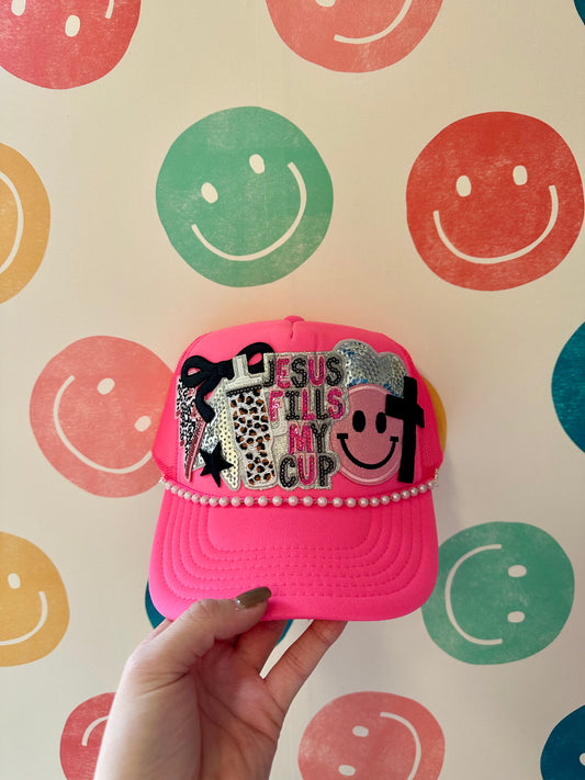 Jesus Fills my Cup Trucker Hat