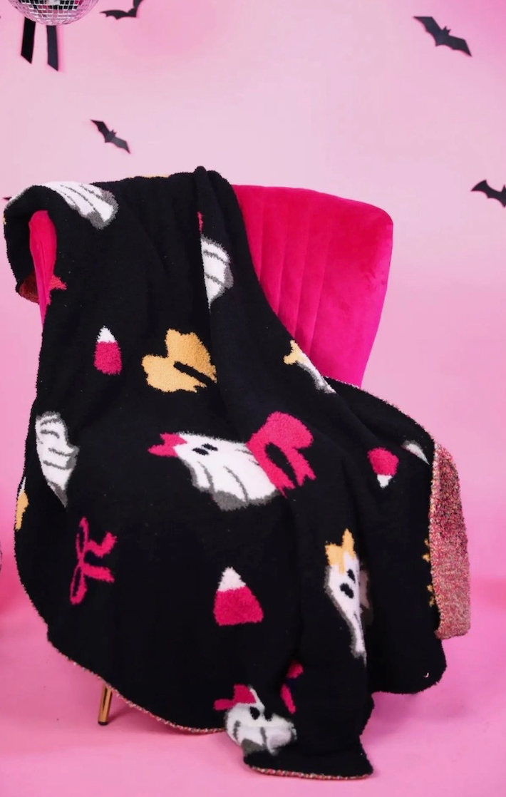 Black Ghost & Bows Blanket