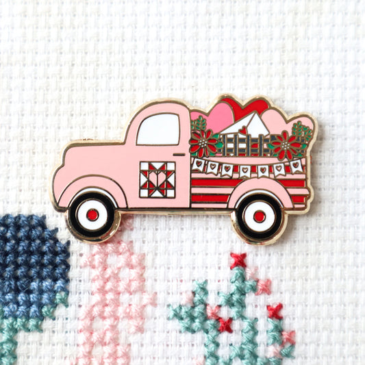 Vintage Valentine's Truck Needle Minder
