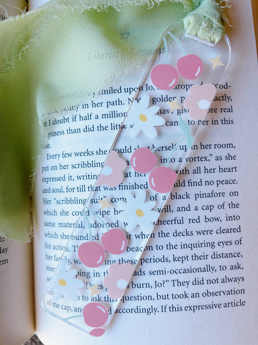 Acrylic Bookmarks (Cherries/Flowers)