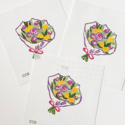 Flower Bouquet Needlepoint Canvas | 18 Mesh