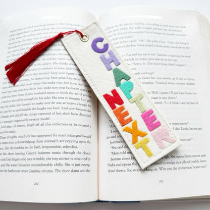 Next Chapter Felt Bookmark Rainbow