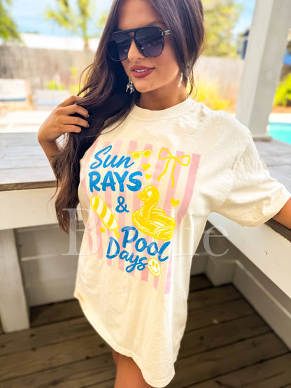 Sun Rays & Pool Days Graphic T-Shirt | (S-3XL)