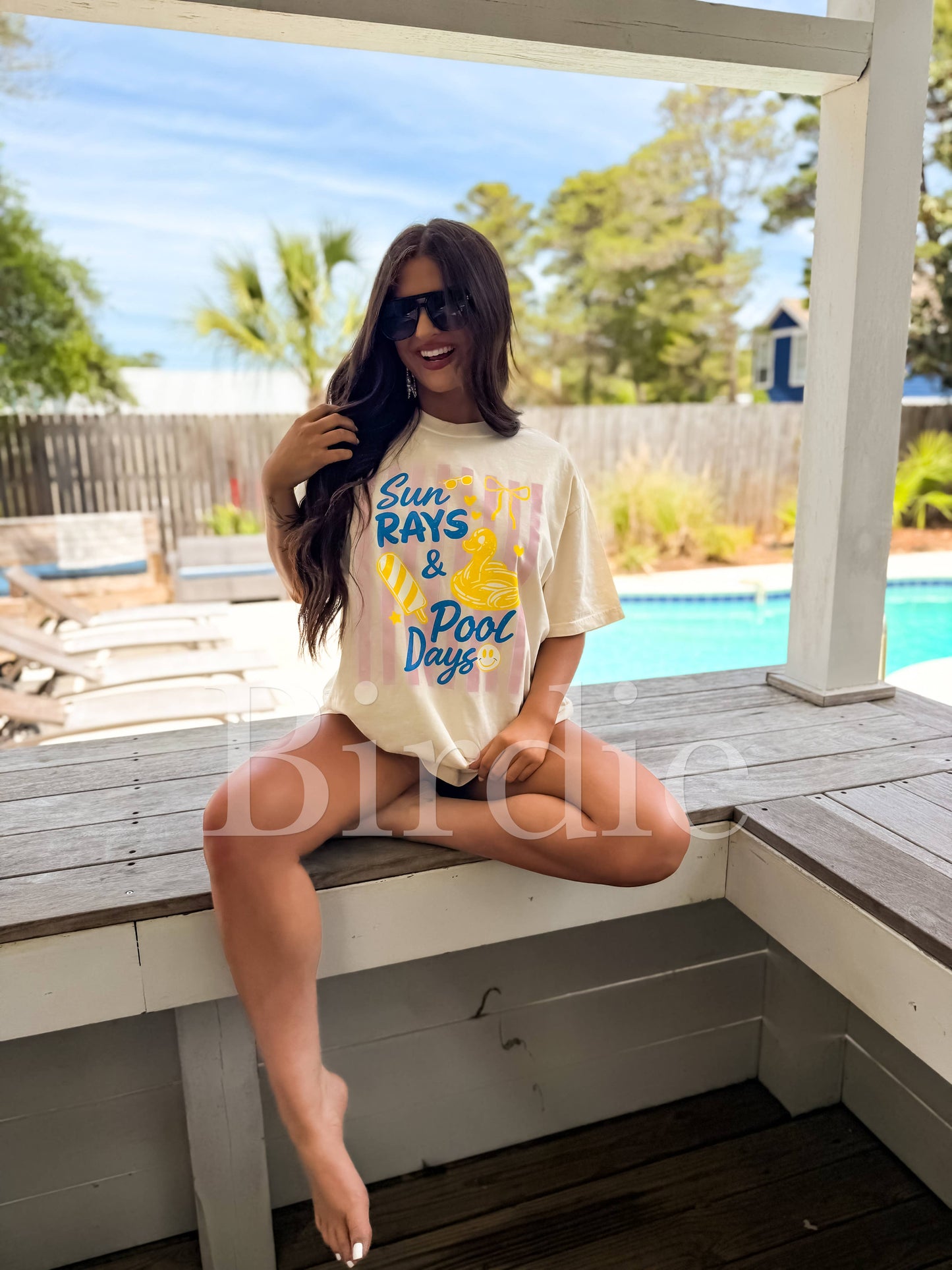 Sun Rays & Pool Days Graphic T-Shirt | (S-3XL)