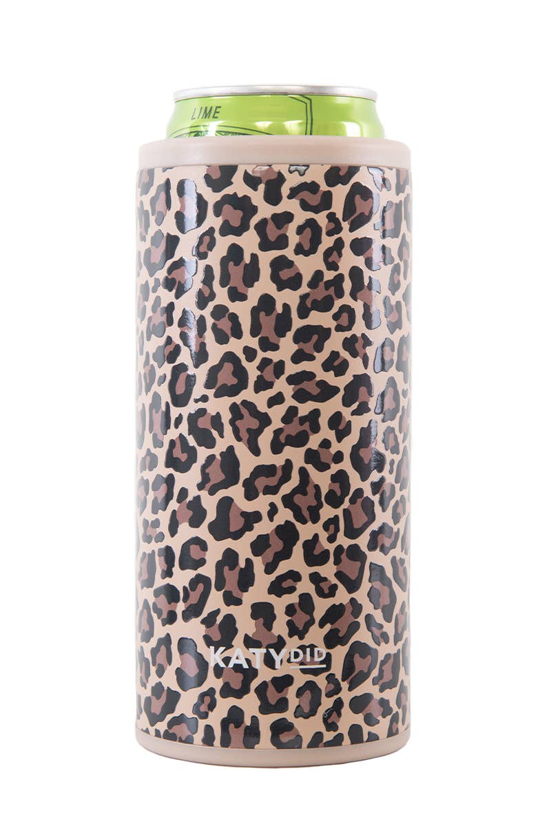 Brown Leopard Slim Can Sleeve | 12 oz.
