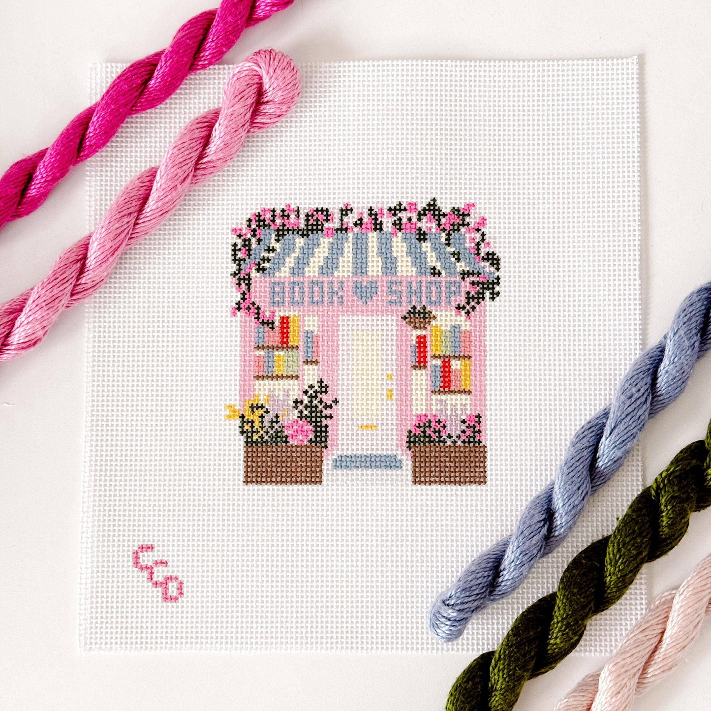 Book Shop Needlepoint Canvas | 13 Mesh