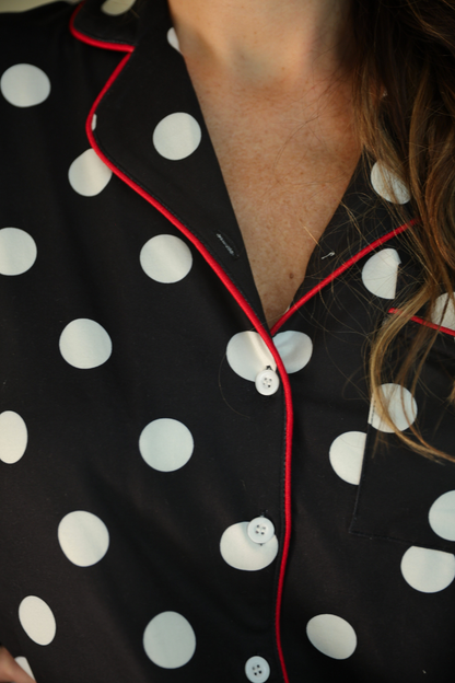 Polka Dot Ruffle PJ Set | (S-2XL)