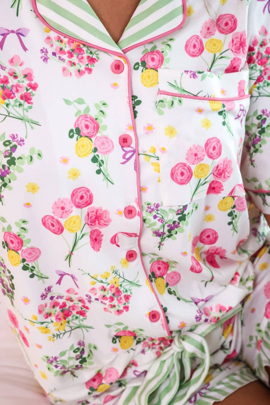 Petals Ruffle Pajama Set (M-3XL)