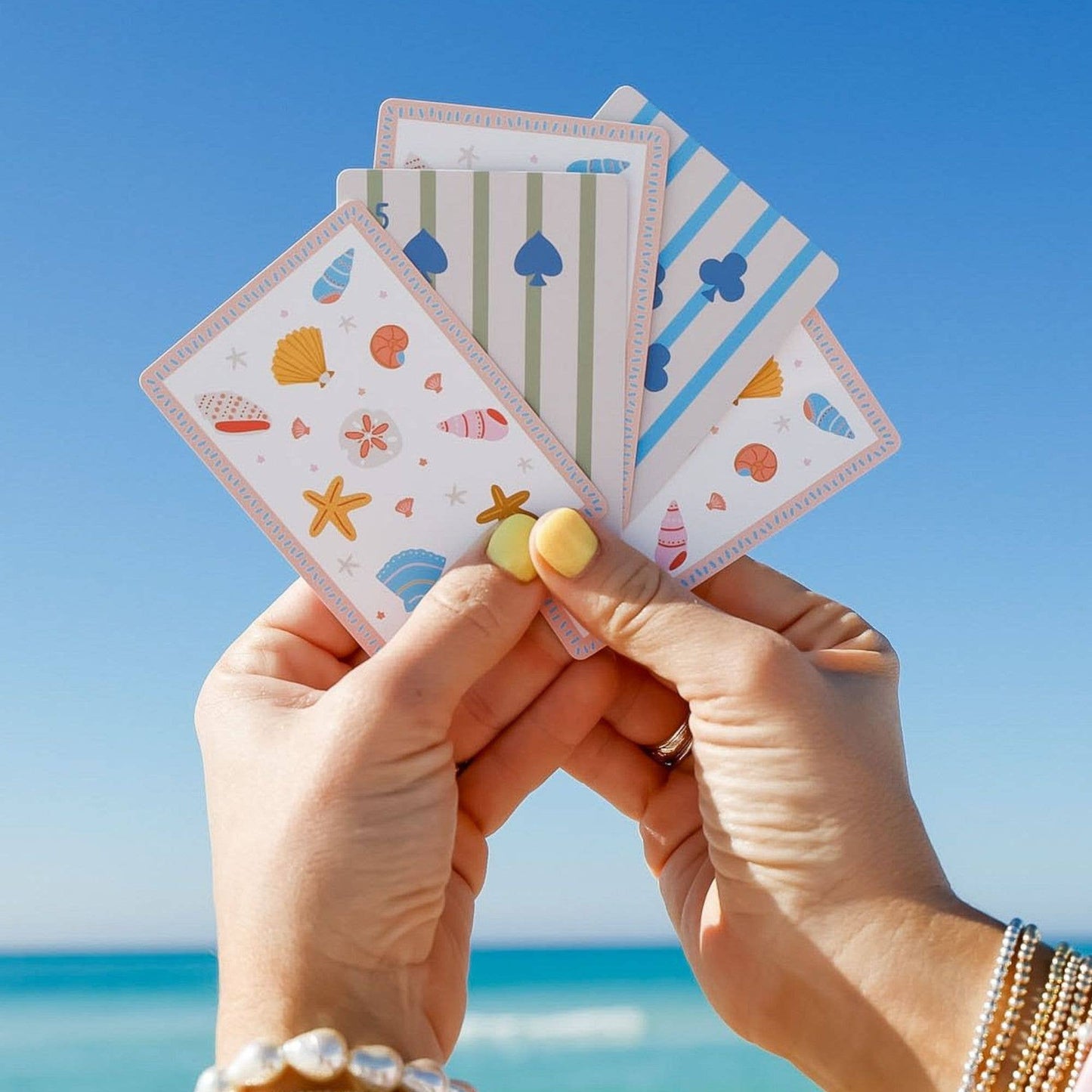 Coastal Seashells Playing Cards