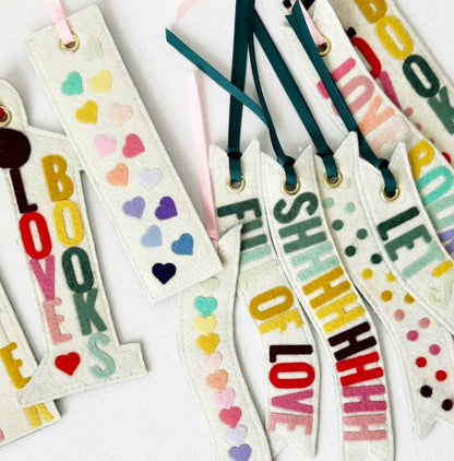 Shh… Rainbow Felt Bookmark