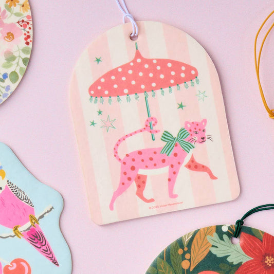 Leopard on Parade Car Air Freshener | Good Vibes