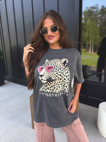 Leopard Unbothered T-Shirt | (M-3XL)