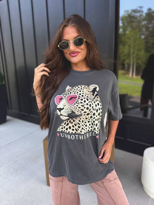 Leopard Unbothered T-Shirt | (M-3XL)