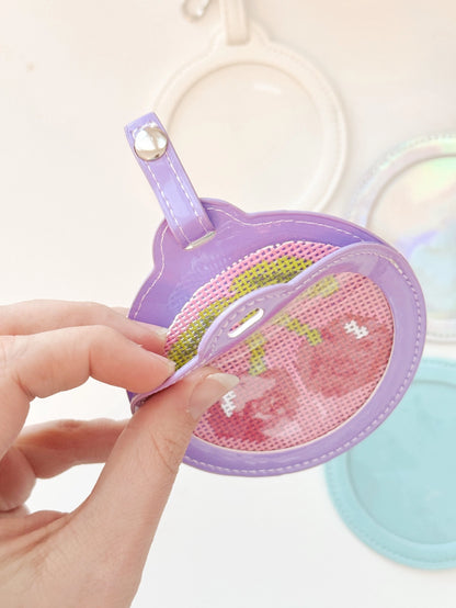 Needlepoint Self Finishing 3” Round Bag Tag