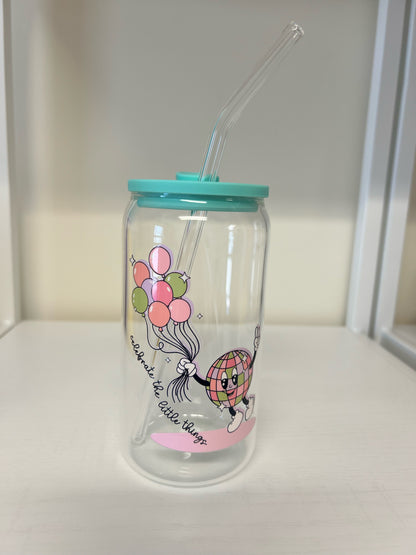 "Celebrate the Little Things" Glass Cup